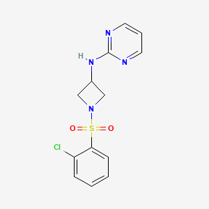 N-(1-((2-chlorophenyl)sulfonyl)azetidin-3-yl)pyrimidin-2-amine