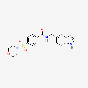 N-[(2-methyl-1H-indol-5-yl)methyl]-4-morpholin-4-ylsulfonylbenzamide