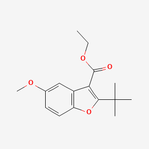 molecular formula C16H20O4 B2979708 2-叔丁基-5-甲氧基-1-苯并呋喃-3-羧酸乙酯 CAS No. 610757-99-8