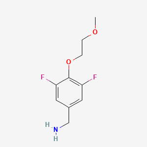 molecular formula C10H13F2NO2 B2979713 [3,5-二氟-4-(2-甲氧基乙氧基)苯基]甲胺 CAS No. 1385696-39-8