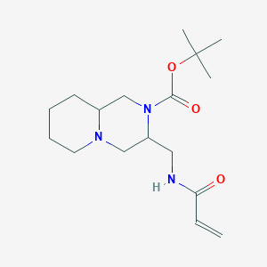 Tert-butyl 3-[(prop-2-enoylamino)methyl]-1,3,4,6,7,8,9,9a-octahydropyrido[1,2-a]pyrazine-2-carboxylate