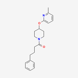 molecular formula C21H26N2O2 B2979719 1-(4-((6-Methylpyridin-2-yl)oxy)piperidin-1-yl)-4-phenylbutan-1-one CAS No. 1798018-10-6