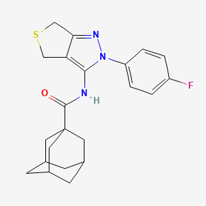 N-[2-(4-fluorophenyl)-4,6-dihydrothieno[3,4-c]pyrazol-3-yl]adamantane-1-carboxamide