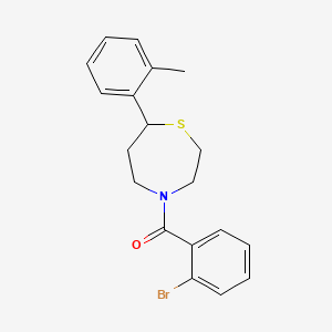 (2-Bromophenyl)(7-(o-tolyl)-1,4-thiazepan-4-yl)methanone
