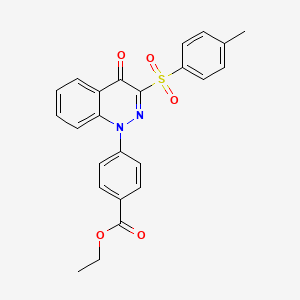 molecular formula C24H20N2O5S B2979728 ethyl 4-[3-[(4-methylphenyl)sulfonyl]-4-oxocinnolin-1(4H)-yl]benzoate CAS No. 1989757-63-2