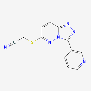 2-[(3-Pyridin-3-yl-[1,2,4]triazolo[4,3-b]pyridazin-6-yl)sulfanyl]acetonitrile