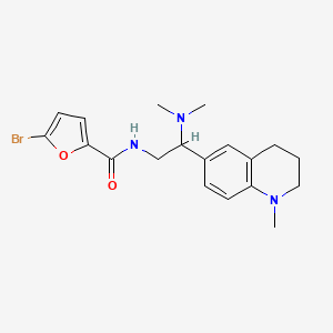 molecular formula C19H24BrN3O2 B2979734 5-bromo-N-(2-(dimethylamino)-2-(1-methyl-1,2,3,4-tetrahydroquinolin-6-yl)ethyl)furan-2-carboxamide CAS No. 922084-42-2