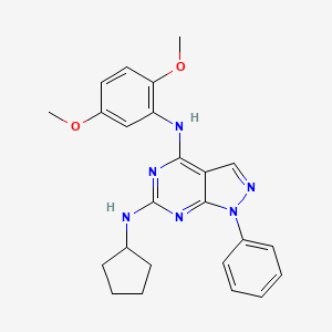 N6-cyclopentyl-N4-(2,5-dimethoxyphenyl)-1-phenyl-1H-pyrazolo[3,4-d]pyrimidine-4,6-diamine