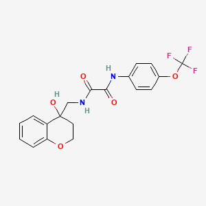 molecular formula C19H17F3N2O5 B2979738 N1-((4-hydroxychroman-4-yl)methyl)-N2-(4-(trifluoromethoxy)phenyl)oxalamide CAS No. 1396858-61-9