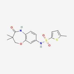 N-(3,3-dimethyl-4-oxo-2,3,4,5-tetrahydrobenzo[b][1,4]oxazepin-8-yl)-5-methylthiophene-2-sulfonamide