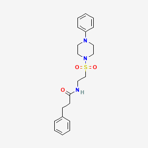 3-phenyl-N-[2-(4-phenylpiperazin-1-yl)sulfonylethyl]propanamide