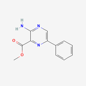 molecular formula C12H11N3O2 B2979748 Methyl 3-amino-6-phenylpyrazine-2-carboxylate CAS No. 1503-42-0