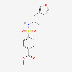 molecular formula C15H17NO5S B2979753 4-(N-(1-(呋喃-3-基)丙-2-基)磺酰基)苯甲酸甲酯 CAS No. 1788675-05-7