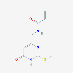 molecular formula C9H11N3O2S B2979760 N-[(2-Methylsulfanyl-6-oxo-1H-pyrimidin-4-yl)methyl]prop-2-enamide CAS No. 2305483-70-7