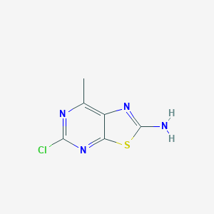 molecular formula C6H5ClN4S B2979762 5-Chloro-7-methylthiazolo[5,4-d]pyrimidin-2-ylamine CAS No. 1642595-02-5