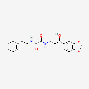 molecular formula C20H26N2O5 B2979849 N1-(3-(benzo[d][1,3]dioxol-5-yl)-3-hydroxypropyl)-N2-(2-(cyclohex-1-en-1-yl)ethyl)oxalamide CAS No. 2034351-88-5