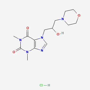 molecular formula C14H22ClN5O4 B2979855 7-(2-羟基-3-吗啉代丙基)-1,3-二甲基-1H-嘌呤-2,6(3H,7H)-二酮盐酸盐 CAS No. 1216407-33-8