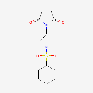 1-(1-(Cyclohexylsulfonyl)azetidin-3-yl)pyrrolidine-2,5-dione