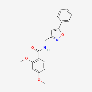 molecular formula C19H18N2O4 B2979863 2,4-dimethoxy-N-((5-phenylisoxazol-3-yl)methyl)benzamide CAS No. 946343-94-8