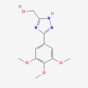 molecular formula C12H15N3O4 B2979871 (5-(3,4,5-Trimethoxyphenyl)-1H-1,2,4-triazol-3-yl)methanol CAS No. 1547375-80-3