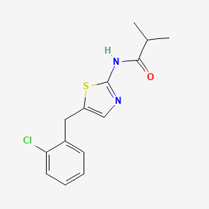 molecular formula C14H15ClN2OS B2979881 N-(5-(2-氯苄基)噻唑-2-基)异丁酰胺 CAS No. 476292-48-5