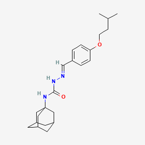 (E)-N-((3s,5s,7s)-adamantan-1-yl)-2-(4-(isopentyloxy)benzylidene)hydrazinecarboxamide
