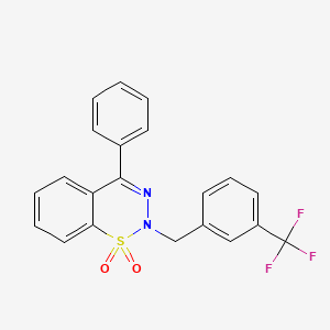 4-phenyl-2-(3-(trifluoromethyl)benzyl)-2H-benzo[e][1,2,3]thiadiazine 1,1-dioxide