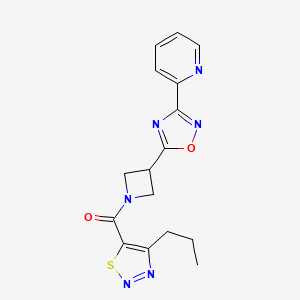 (4-Propyl-1,2,3-thiadiazol-5-yl)(3-(3-(pyridin-2-yl)-1,2,4-oxadiazol-5-yl)azetidin-1-yl)methanone