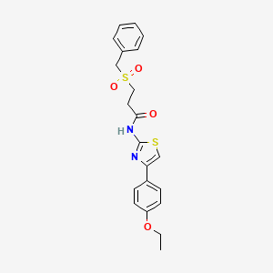 3-(benzylsulfonyl)-N-(4-(4-ethoxyphenyl)thiazol-2-yl)propanamide