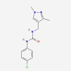 molecular formula C13H15ClN4O B2979939 1-(4-氯苯基)-3-[(1,3-二甲基吡唑-4-基)甲基]脲 CAS No. 525578-20-5