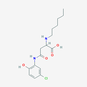 molecular formula C16H23ClN2O4 B2979968 4-((5-氯-2-羟基苯基)氨基)-2-(己基氨基)-4-氧代丁酸 CAS No. 1098632-79-1