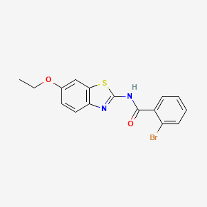 molecular formula C16H13BrN2O2S B2979983 2-bromo-N-(6-ethoxy-1,3-benzothiazol-2-yl)benzamide CAS No. 313275-27-3