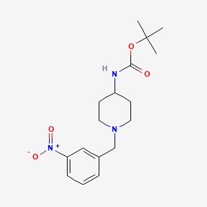 molecular formula C17H25N3O4 B2979989 tert-Butyl 1-(3-nitrobenzyl)piperidin-4-ylcarbamate CAS No. 323578-32-1