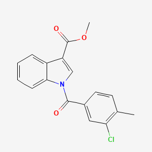 molecular formula C18H14ClNO3 B2980012 Methyl 1-(3-chloro-4-methylbenzoyl)-1H-indole-3-carboxylate CAS No. 432004-30-3