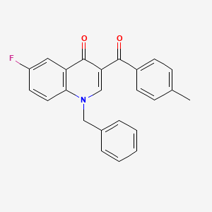 molecular formula C24H18FNO2 B2980024 1-苄基-6-氟-3-(4-甲基苯甲酰)喹啉-4(1H)-酮 CAS No. 866348-92-7