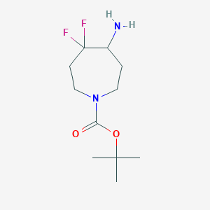 molecular formula C11H20F2N2O2 B2980033 tert-Butyl 5-amino-4,4-difluoroazepane-1-carboxylate CAS No. 2172518-29-3