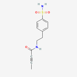 molecular formula C12H14N2O3S B2980034 N-[2-(4-Sulfamoylphenyl)ethyl]but-2-ynamide CAS No. 1699206-26-2