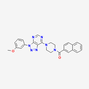 molecular formula C26H23N7O2 B2980039 (4-(3-(3-methoxyphenyl)-3H-[1,2,3]triazolo[4,5-d]pyrimidin-7-yl)piperazin-1-yl)(naphthalen-2-yl)methanone CAS No. 920375-06-0