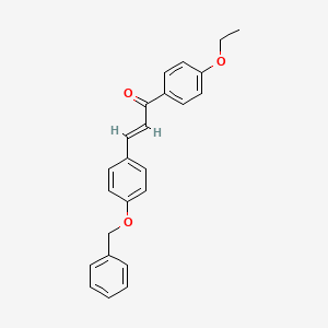 molecular formula C24H22O3 B2980041 (2E)-3-[4-(Benzyloxy)phenyl]-1-(4-ethoxyphenyl)prop-2-en-1-one CAS No. 358343-63-2