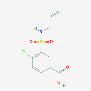 molecular formula C10H10ClNO4S B2980042 4-Chloro-3-[(prop-2-en-1-yl)sulfamoyl]benzoic acid CAS No. 59210-69-4