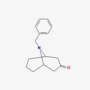 molecular formula C15H19NO B2980061 9-Benzyl-9-azabicyclo[3.3.1]nonan-3-one CAS No. 2291-58-9; 2291-59-0
