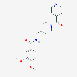 N-((1-isonicotinoylpiperidin-4-yl)methyl)-3,4-dimethoxybenzamide