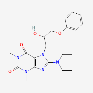 molecular formula C20H27N5O4 B2980068 8-(二乙氨基)-7-(2-羟基-3-苯氧基丙基)-1,3-二甲基-1H-嘌呤-2,6(3H,7H)-二酮 CAS No. 862488-94-6