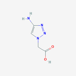 molecular formula C4H6N4O2 B2980078 2-(4-amino-1H-1,2,3-triazol-1-yl)acetic acid CAS No. 1368181-51-4
