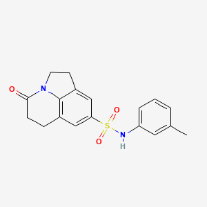 molecular formula C18H18N2O3S B2980083 4-氧代-N-(间甲苯基)-2,4,5,6-四氢-1H-吡咯并[3,2,1-ij]喹啉-8-磺酰胺 CAS No. 898462-48-1