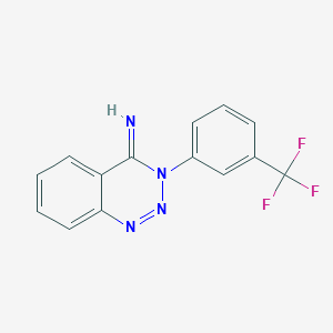 molecular formula C14H9F3N4 B2980086 3-(3-(Trifluoromethyl)phenyl)-1,2,3-benzotriazin-4(3H)-imine CAS No. 477865-81-9