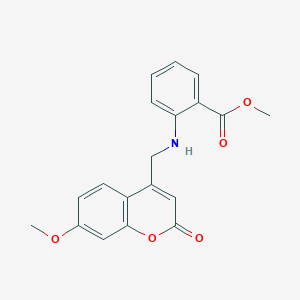molecular formula C19H17NO5 B2980092 2-{[(7-甲氧基-2-氧代-2H-色满-4-基)甲基]氨基}苯甲酸甲酯 CAS No. 859142-27-1