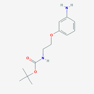 molecular formula C13H20N2O3 B2980095 叔丁基 N-[2-(3-氨基苯氧基)乙基]氨基甲酸酯 CAS No. 246240-10-8