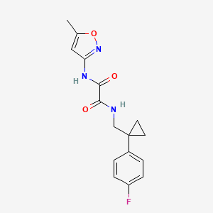 molecular formula C16H16FN3O3 B2980106 N1-((1-(4-fluorophenyl)cyclopropyl)methyl)-N2-(5-methylisoxazol-3-yl)oxalamide CAS No. 1049437-41-3