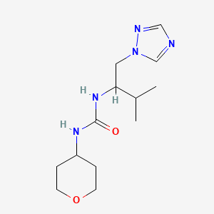 1-(3-methyl-1-(1H-1,2,4-triazol-1-yl)butan-2-yl)-3-(tetrahydro-2H-pyran-4-yl)urea